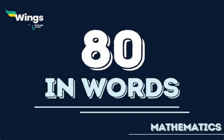 How to spell 80