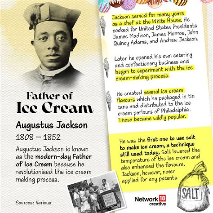 Who invented ice cream august jackson