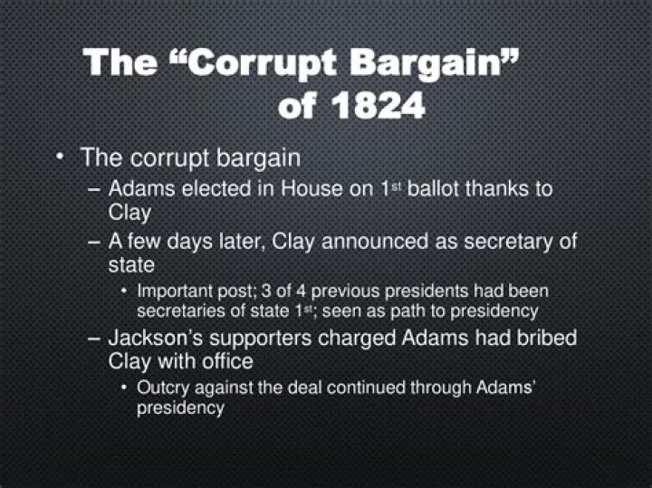 Why is the corrupt bargain of 1824 important